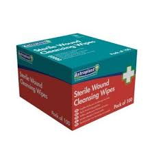 First Aid Wipes Box of 100