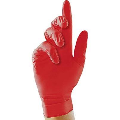 DC27 Red Nitrile Disposable Gloves 1000