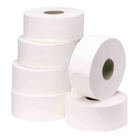 Jumbo Toilet Rolls 57mm Core 6 Pack