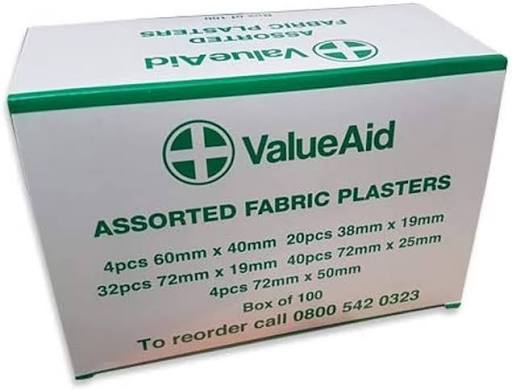 Assorted Heavy Fabric Plasters 100 Pack