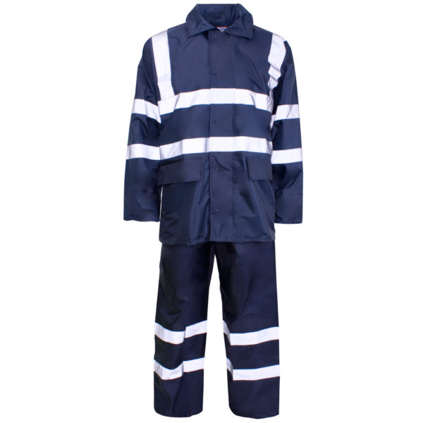 Polyester/PVC Hi Vis Rainwear - Rainsuit