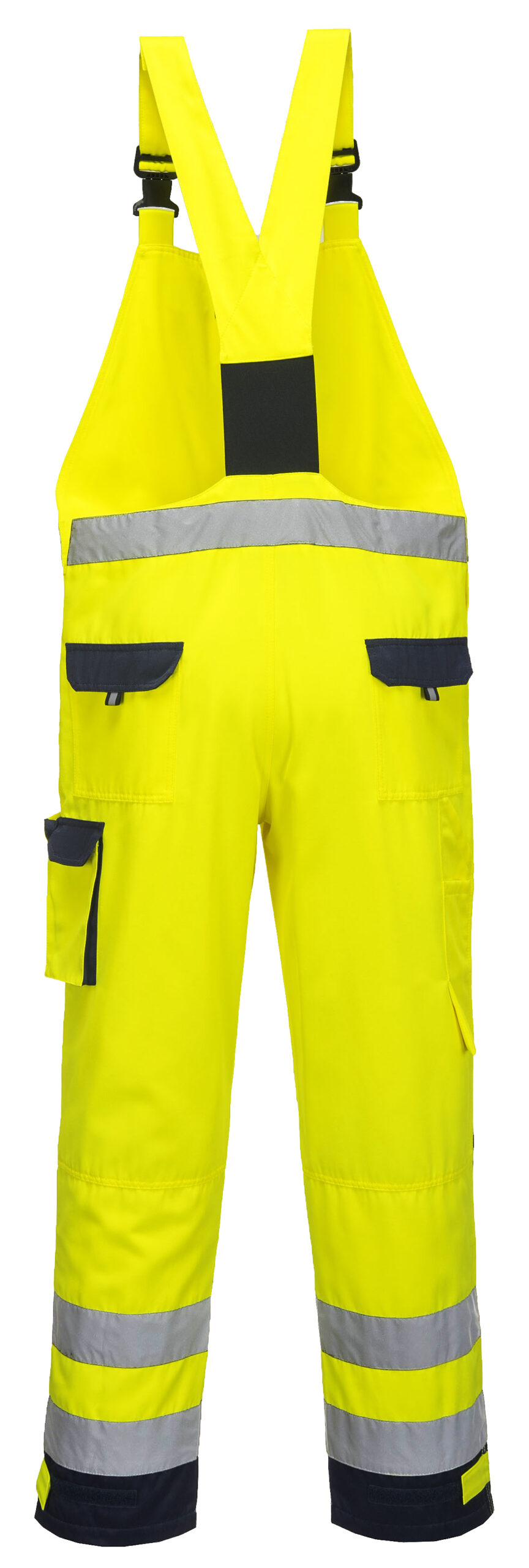 thumbnail interactive-video image 1 of Hi-Vis Bib & Brace Coverall – Men's Safety Dungarees, Waterproof, Reflective, Multiple Colors 1 of 6